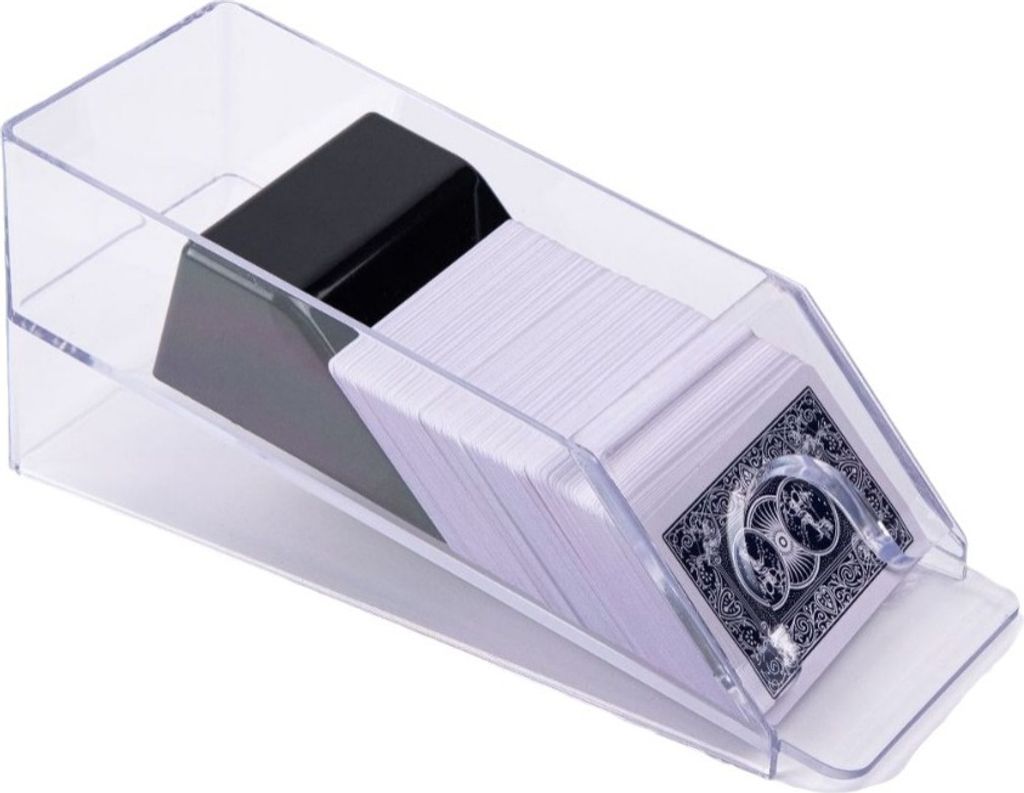 INF Transparenter Kartenmischer und -geber für 6 Decks