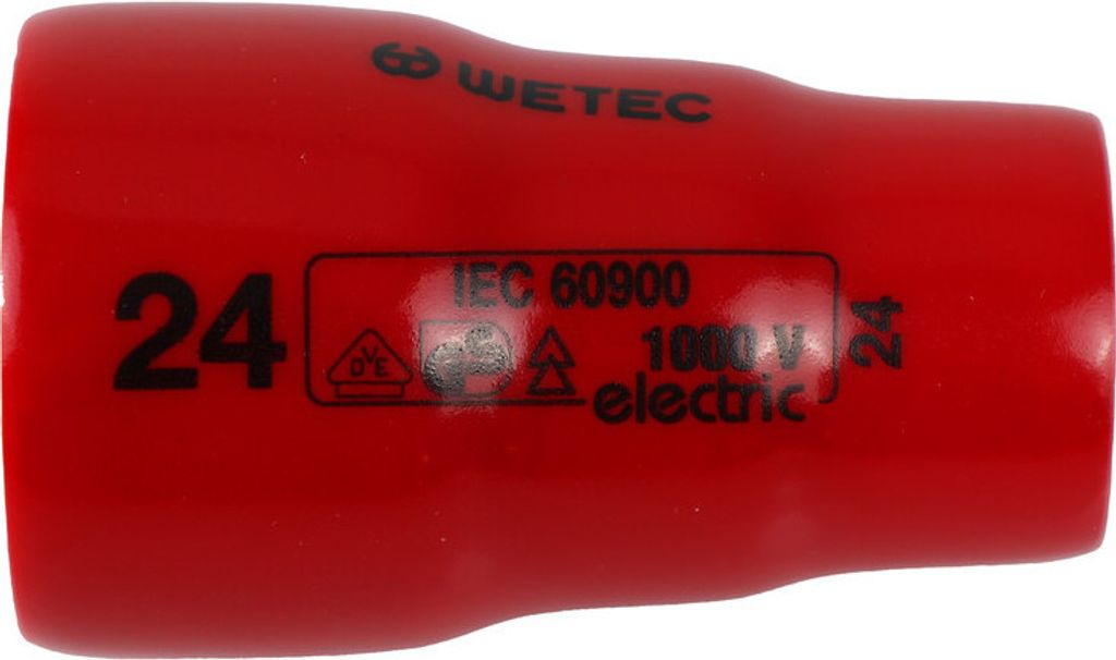 WETEC Sechskant-Steckschlüssel-Einsatz, 1/2", 24 mm, 1000 V/VDE/GS (Nuss)