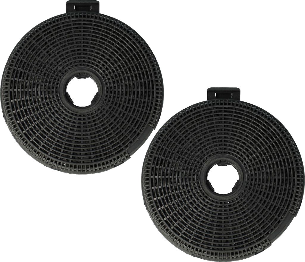 vhbw 2x Aktivkohlefilter kompatibel mit Teka DJ 950, DLV 985 QUADRO, DHX110P ISLA, DPL 1185, DJE, DJ, DHX60P, DHX90P INOX Dunstabzugshaube - 20 cm