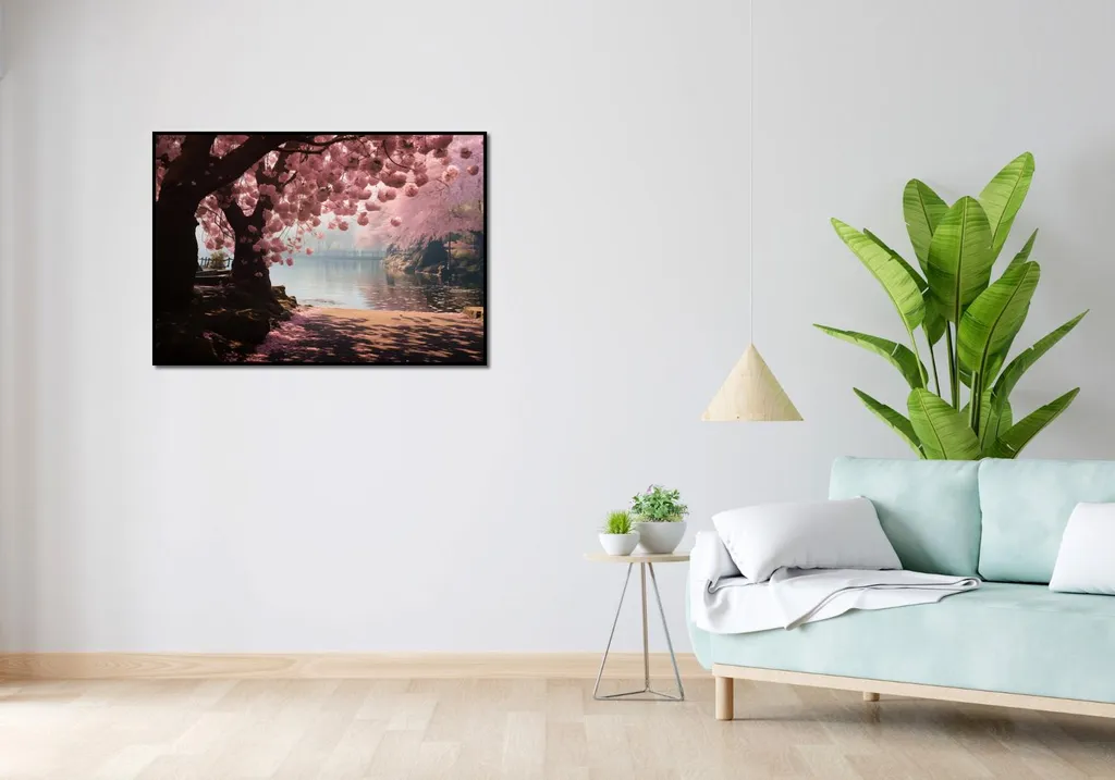 Grand Format 100x70 cm Affiche Sakura Papier Premium Mat Finition