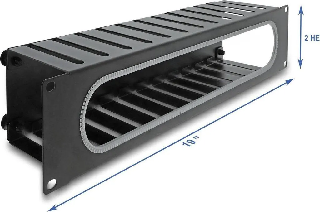 Panneau de Gestion de Câbles 19'' 2U avec Ouverture pour Baie Réseau