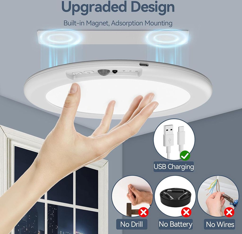 LED Deckenleuchte mit Bewegungsmelder und Fernbedienung, Produktbild 6