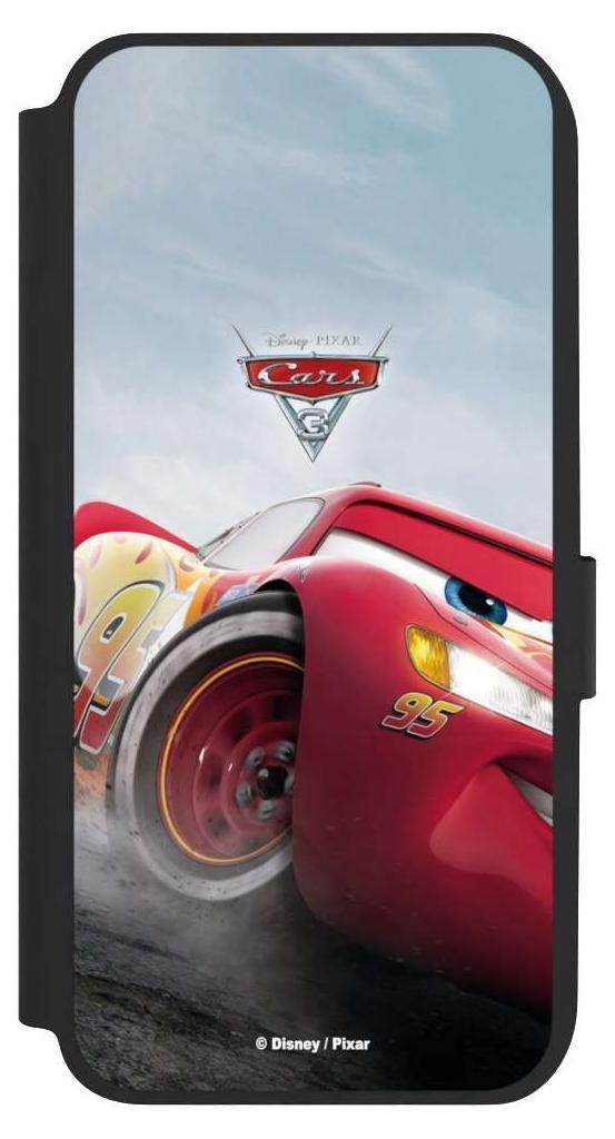 NIVOCASE Klapphülle für Samsung Galaxy A14 5G Handyhülle aus Kunst Leder NIVOflip schwarz Cars Lightning Mcqueen 95 Offizielles Lizenzprodukt