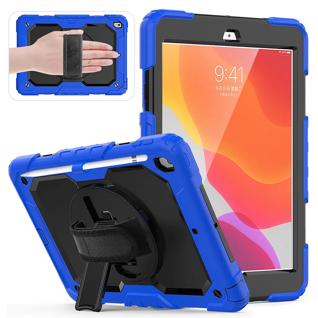 Support iPad 10.2 Pouces 2019 Coque de Transport Antichoc Bleu Marine