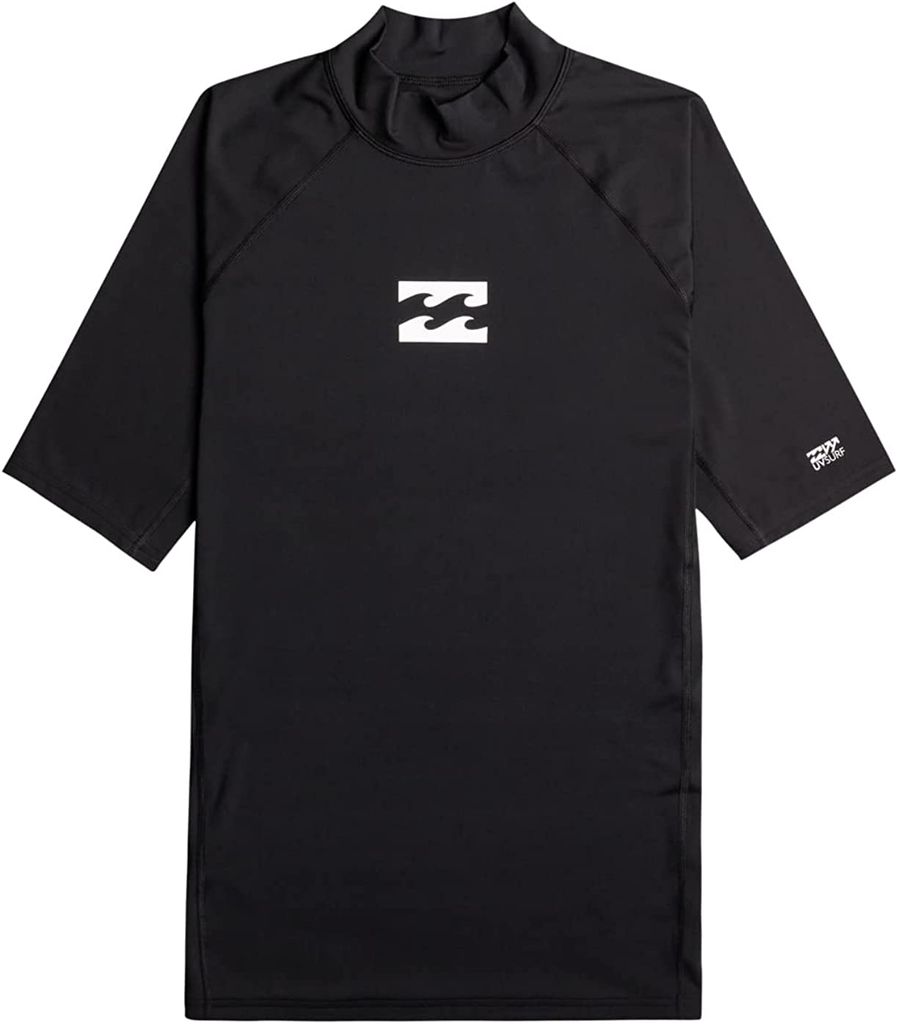 Billabong Waves All Day Kurzarm-rash Guard Schwarz L Mann Schwarz L