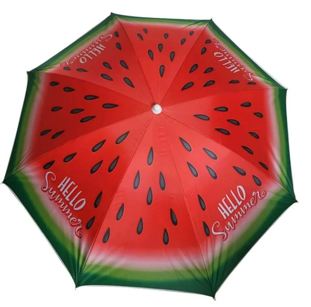 Parasol de plage 2 mètres anti-UV Hello Summer fini les coups de soleil