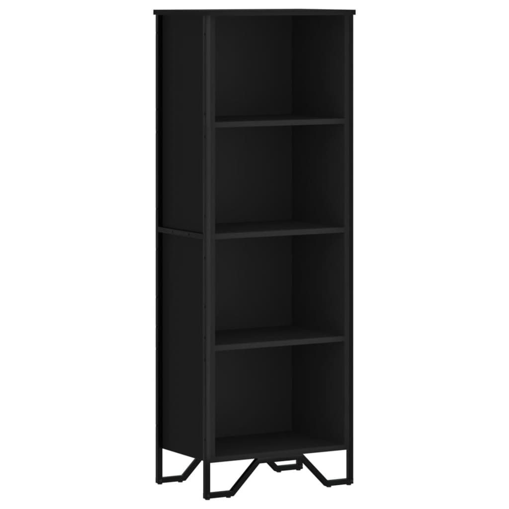 vidaXL Bücherregal Schwarz 50x31x137,5 cm Holzwerkstoff