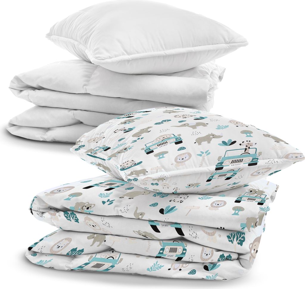 Baby Bettwäsche Set: 100x135cm + Bettzeug - Kinderbettwäsche Babybettwäsche mit Kissenbezug 60x40 aus Baumwolle Afrika