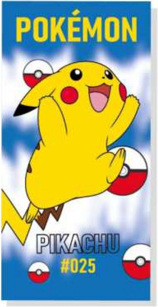 Bavlněná osuška Pokemon Pikachu Pokeball 140x70 cm Obrázek produktu 
