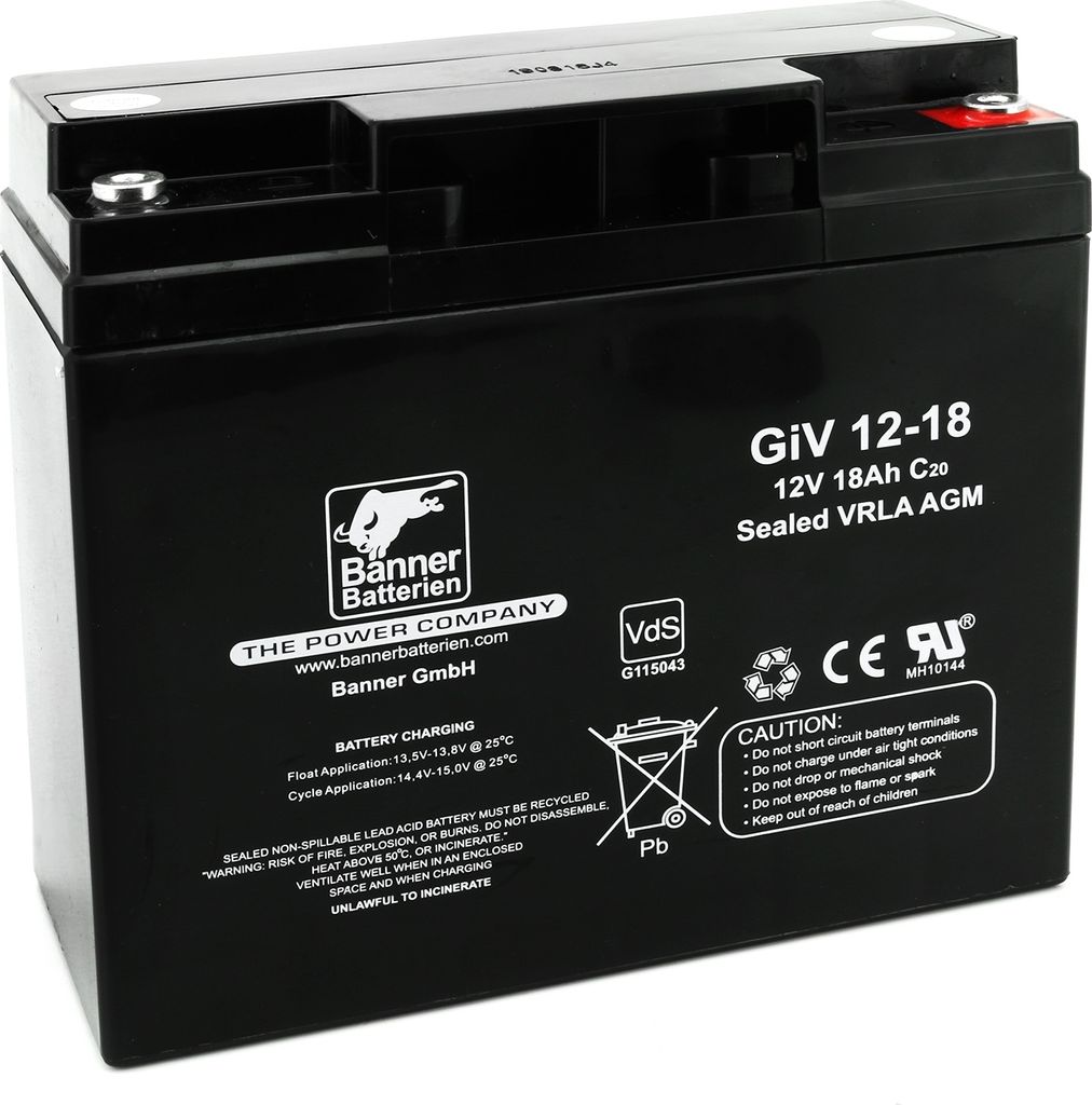 Batterie Stand by Bull 12 Volt 18 Ah GIV 12-18 Produktbild 