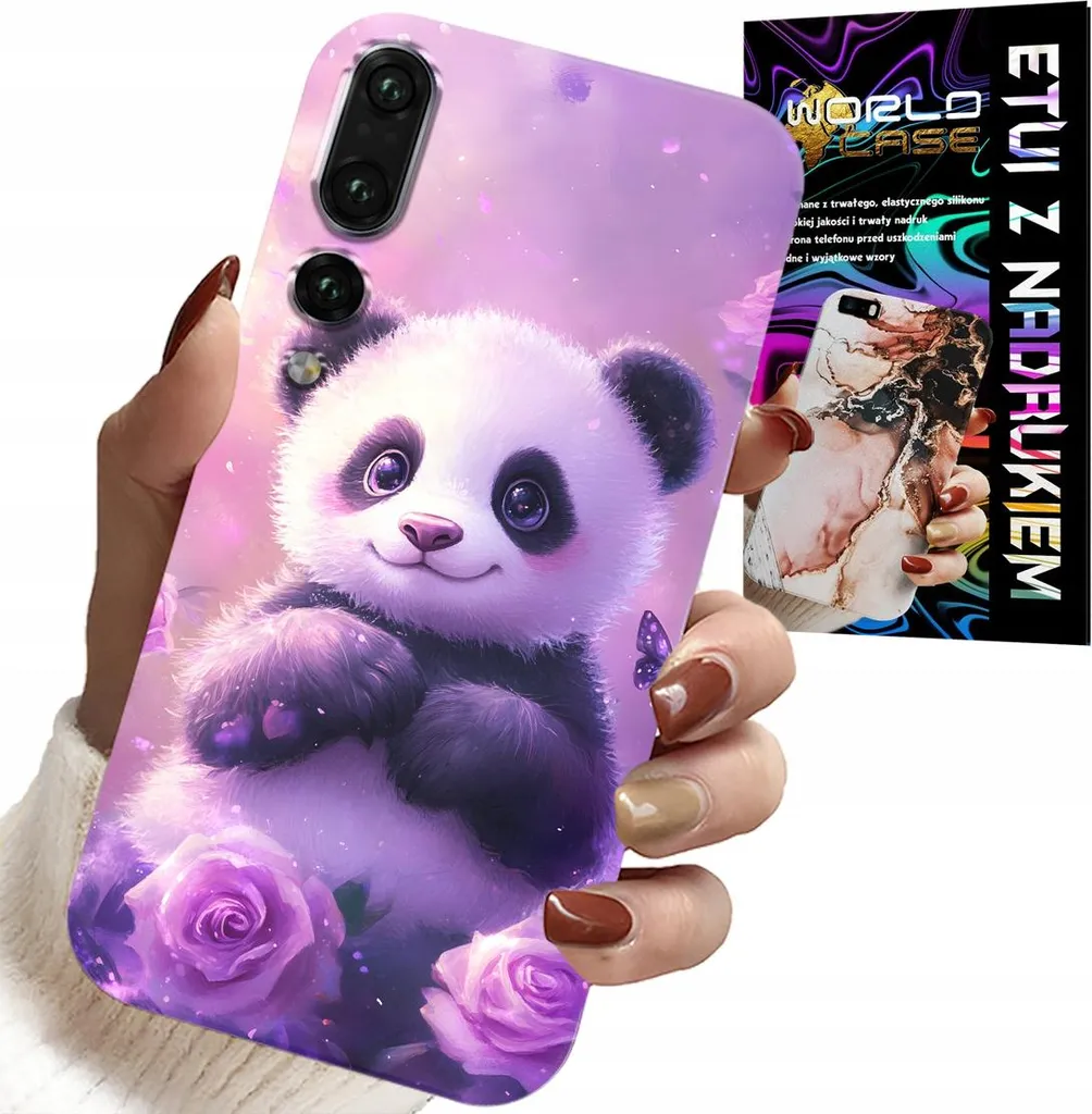 Custodia Per Huawei P20 Plus - Disegni Di Dolci Panda Per Bambini + Film