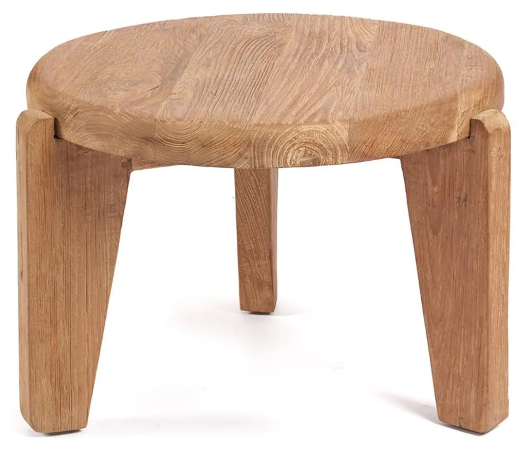 Table basse bois de teck 50x50x35cm idéale pour petit salon cosy