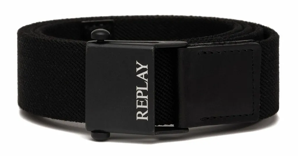 Cintura Uomo REPLAY W85 in Pelle Nera: Eleganza Casual e Durata