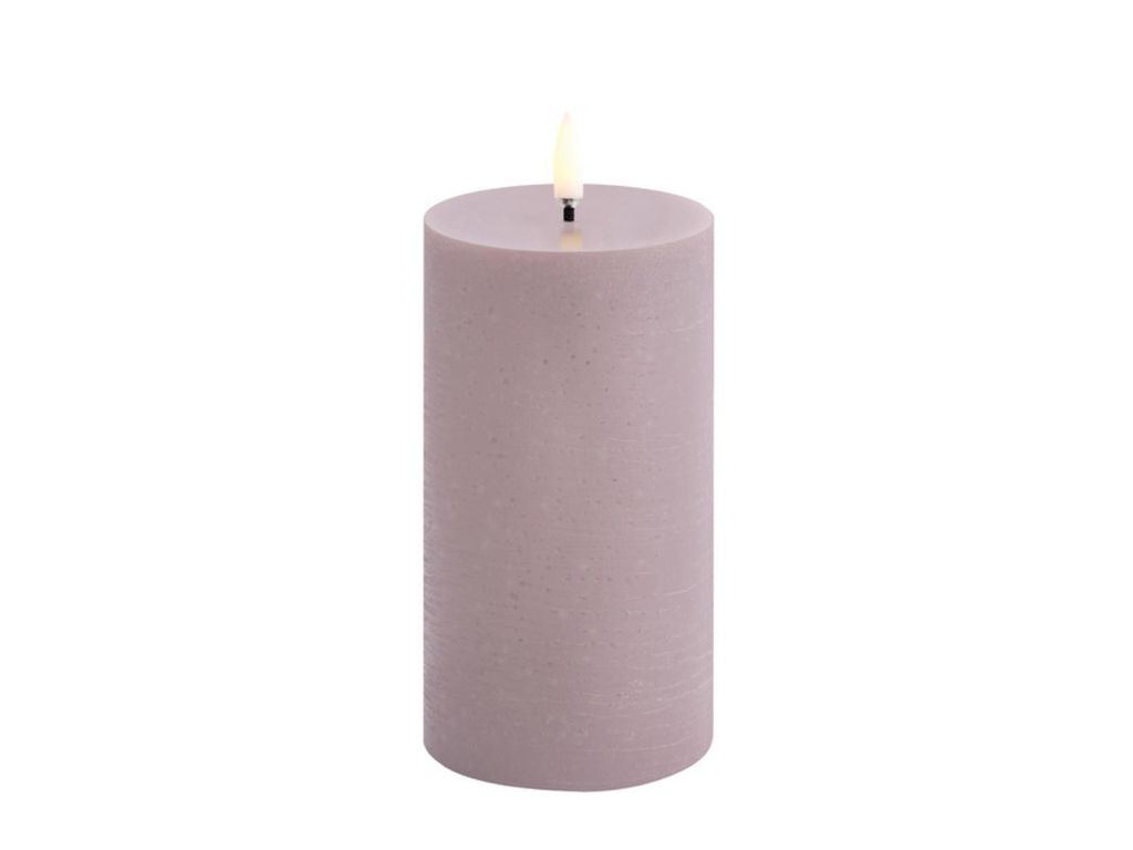 UYUNI LIGHTING Pillar LED-Kerze Rustic light lavender Produktbild 
