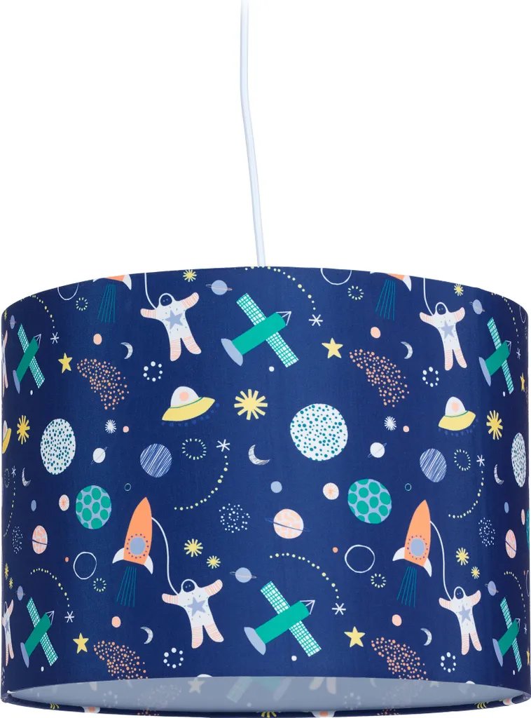 Relaxdays Lampe à Suspendre Chambre d'Enfant Espace avec Motif Galaxie