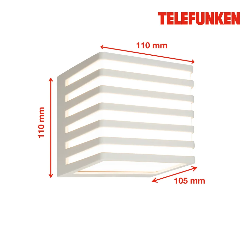 Applique LED Telefunken Design Moderno IP54 Luce Calda Esterni - 5
