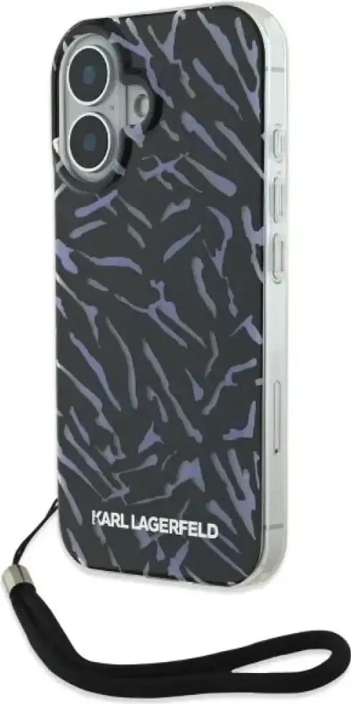 Esclusiva Karl Lagerfeld iPhone 16 Plus Cover Purple Zebra - Lusso IML