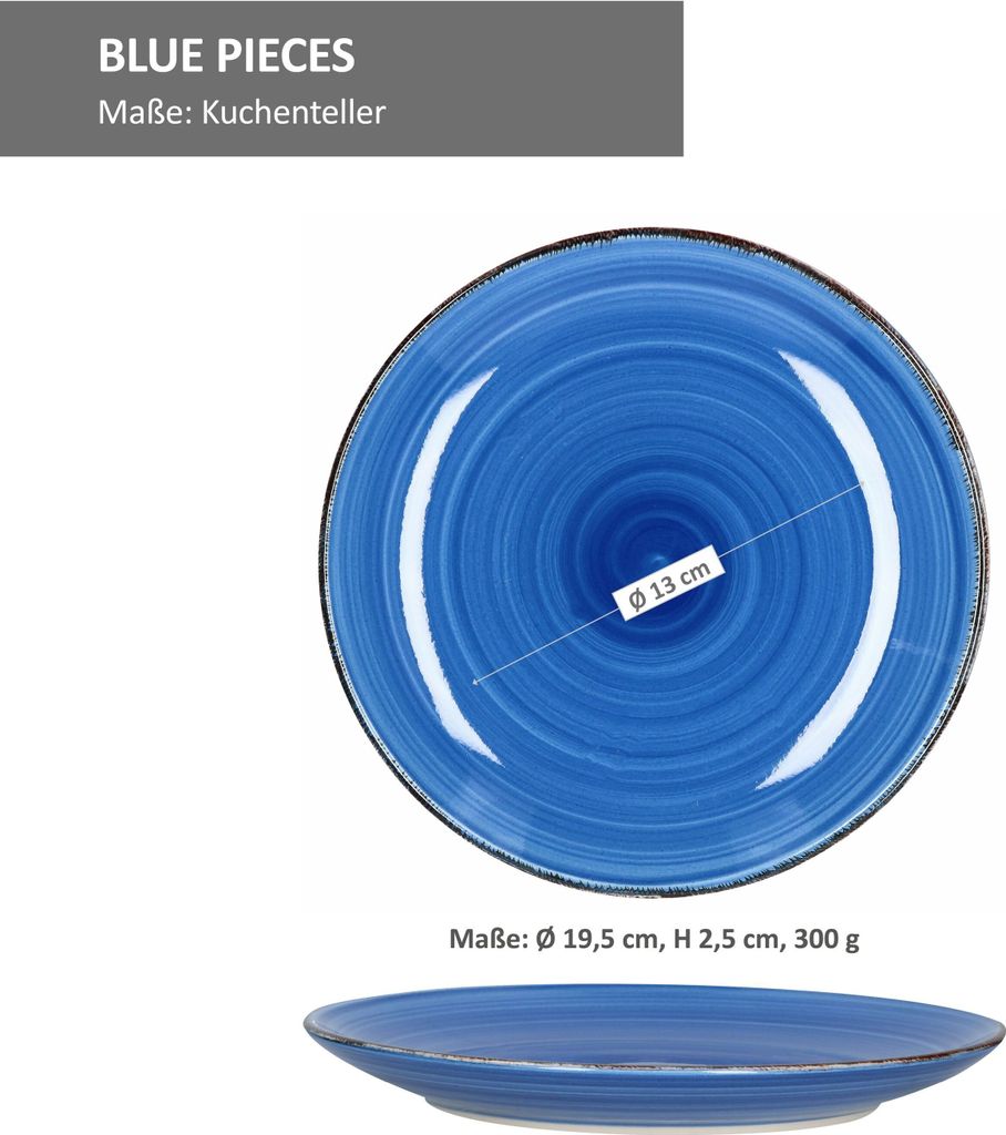 18tlg. Tellerset Blue für 6 Personen in Blau-Tönen Produktbild 6