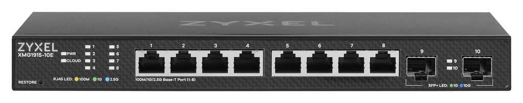 Zyxel XMG1915-10E Ethernet L2 2,5G géré (100/1000/2500) Image du produit 
