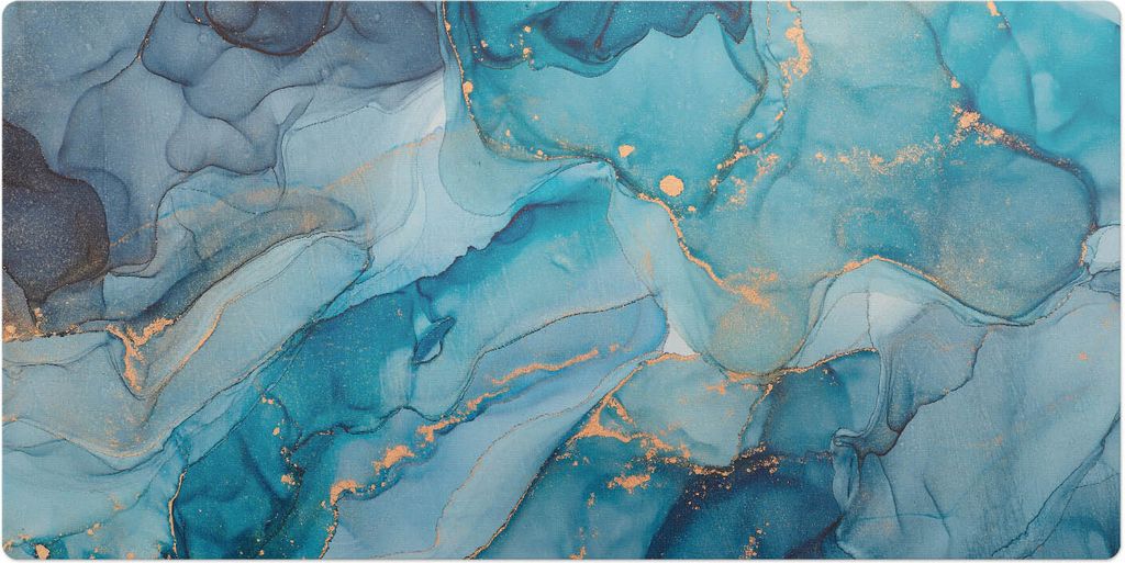 Abstrakter Ozean– Schreibtischunterlage – Schreibtisch Tischunterlage – 100x50 cm – Unterlage Groß Schreibtischmatte