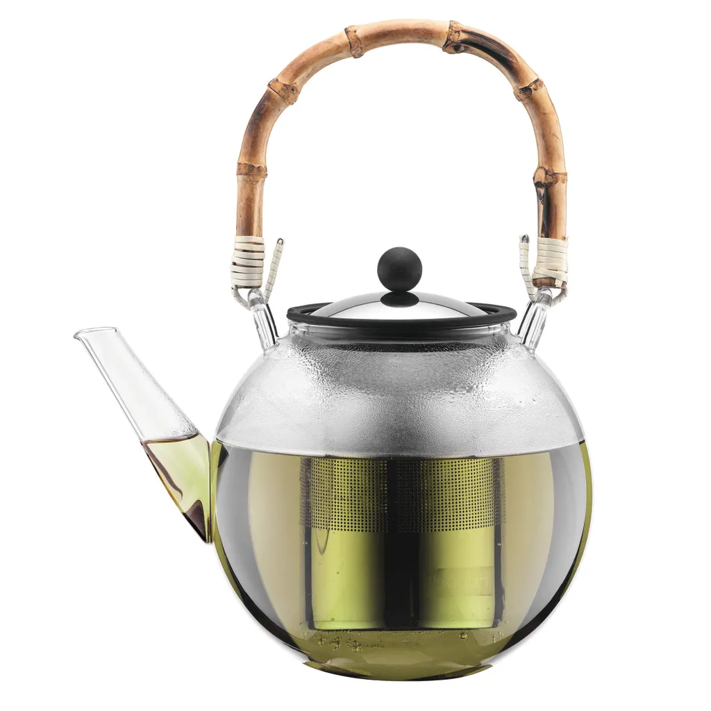Théière Bodum Assam 1L avec Filtre Anti-Amertume et Design Anti-Goutte