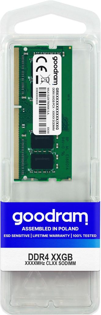 Goodram GR3200S464L22/16G, 16 GB, 1 x 16 GB, DDR4, 3200 Produktbild 
