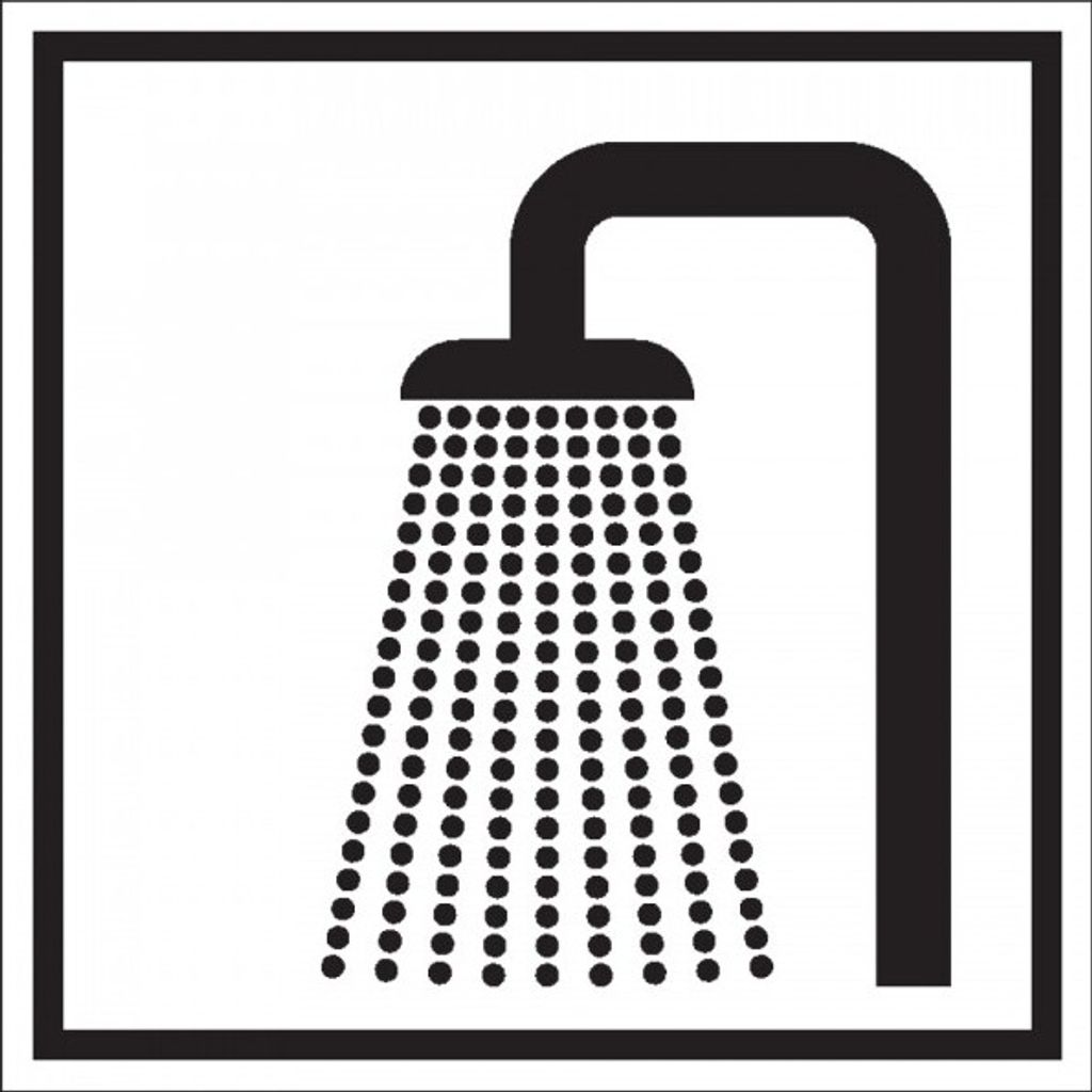 Dreifke Aufkleber I Türschild Piktogramm Dusche, Folie, selbstklebend, 150x1...