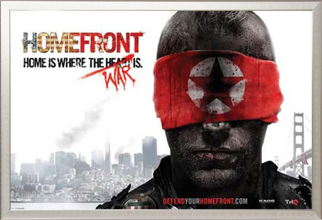 Affiche encadrée Homefront Blindfold et cadre aluminium argenté Shinsuke