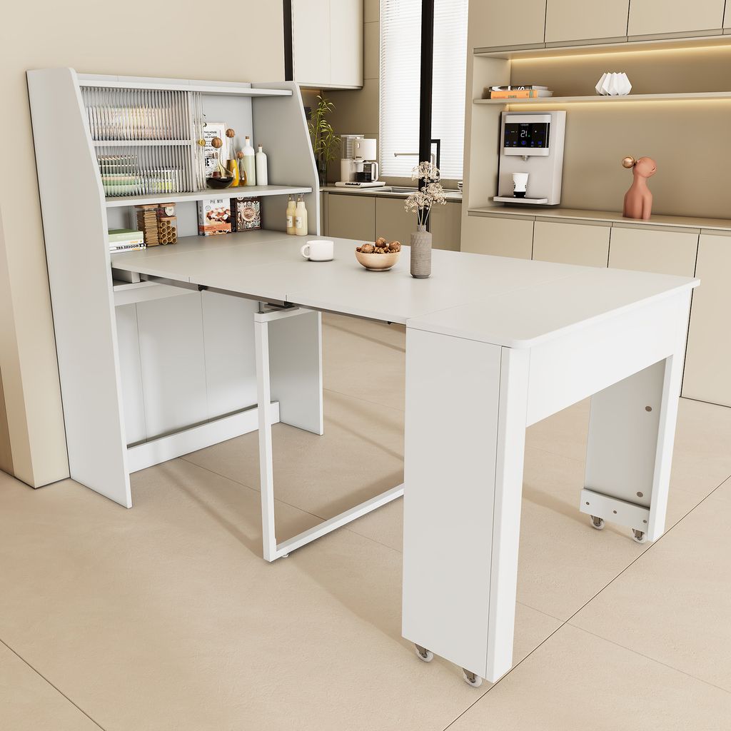 MODFU Ausziehbarer Esstisch, L52/132.5*B80*H76cm, Produktbild 