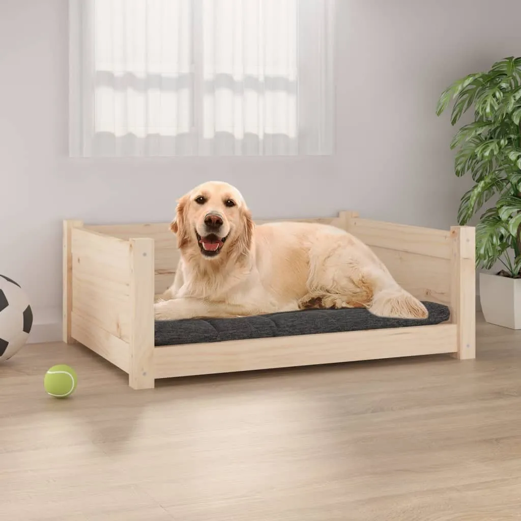 Letto Cani Legno Pino 75,5x55,5x28 cm | Struttura Massiccia The Living Store