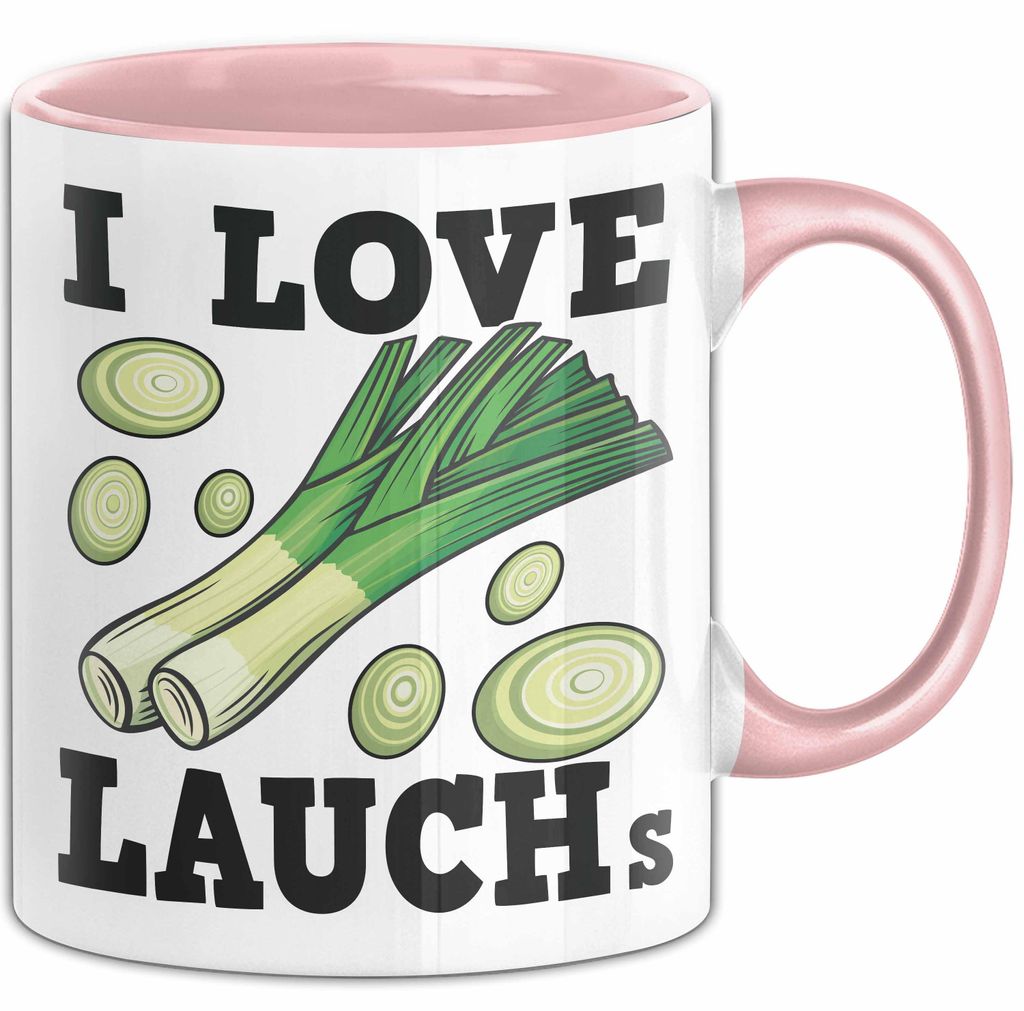 I Love Lauchs Tasse Geschenk Jogger Fitness Fun Spass (Rosa)