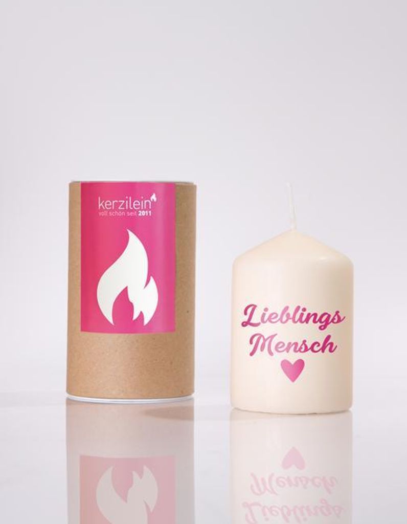 Flämmchen, pink "LIEBLINGSMENSCH"