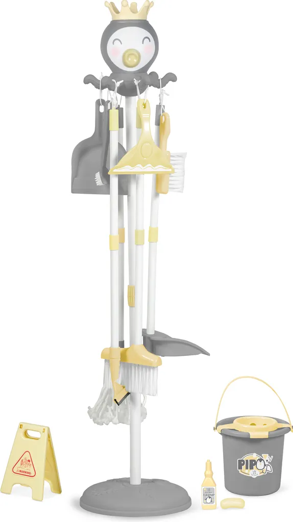 Set d'accessoires de ménage 12 pièces Pipo avec support de rangement