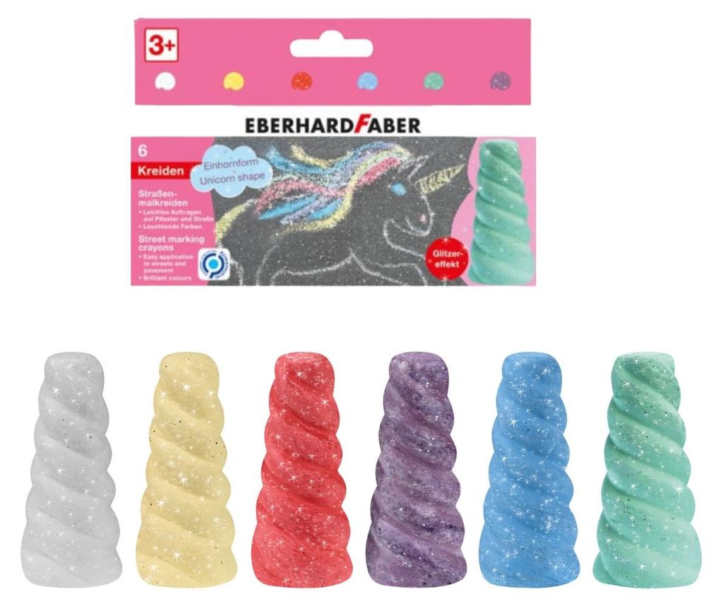 Craies de trottoir licorne Faber-Castell – 6 couleurs Image du produit 