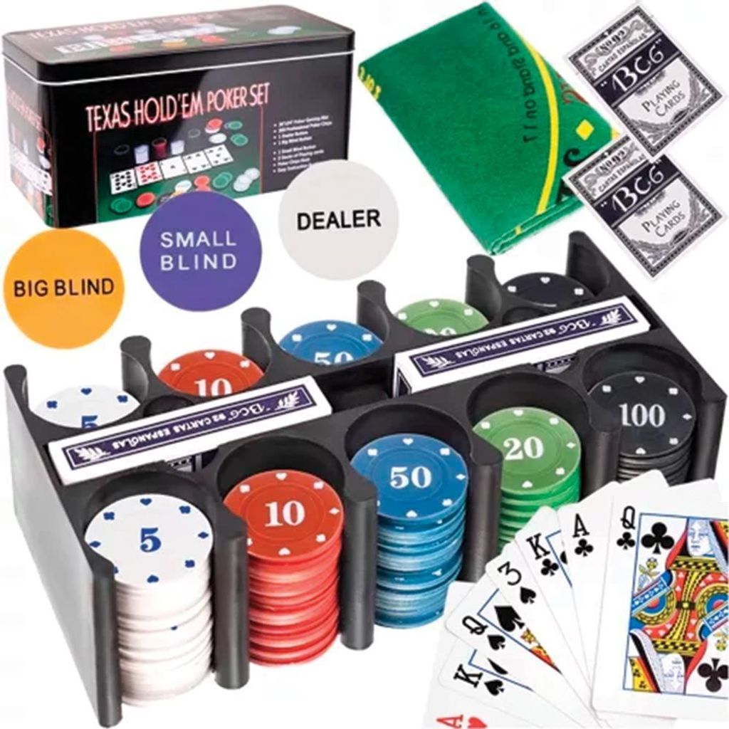 Poker sada Texas, karty + 200 žetonů ISO 23539 Obrázek produktu 
