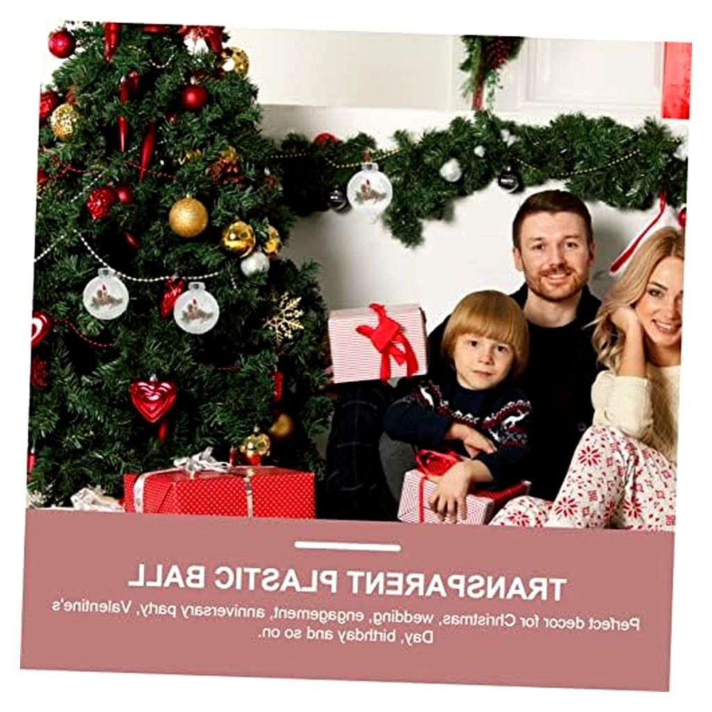 12 Stück Klare Durchsichtige Befüllbare Kugeln aus Kunststoff für Weihnachtsdekoration und Bastelarbeiten