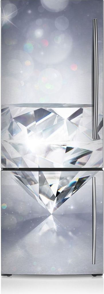 Kühlschrank Aufkleber Kühlschrankmagnete Dekoration Kühlschrankfolie 70x190 cm - Diamant