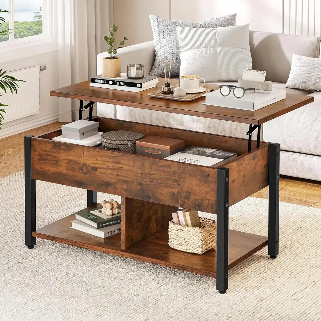 Table Basse Stable et Compacte Bleue - Finissez-en avec le Désordre !