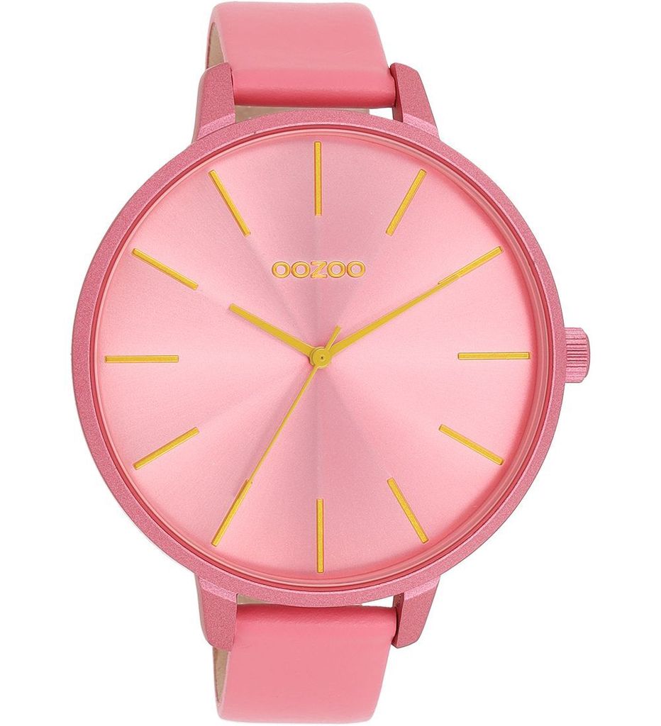 Oozoo Damen Lederarmband Uhr Timepieces pink Analog Produktbild 