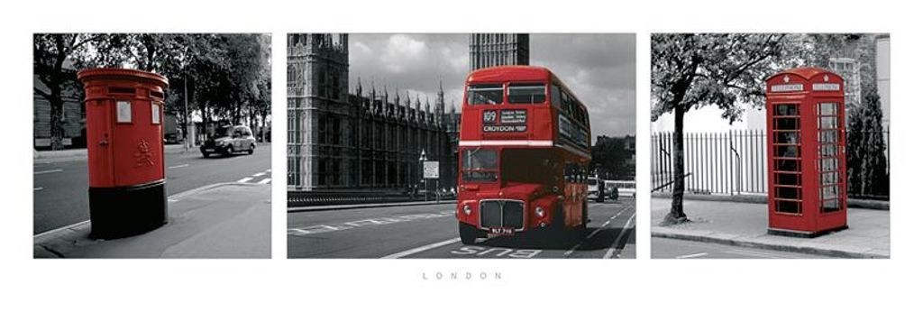 London Poster Red 31 x 91 cm