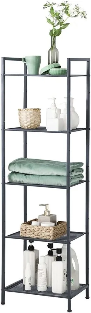 Étagère de Rangement Ouverte pour Cuisine et Salle de Bain 5 Tablettes