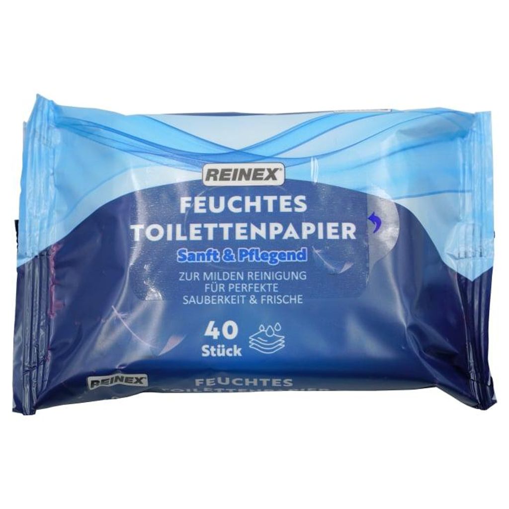 5x40er Reinex Feuchte Toilettenpapier Saft & Pflegend Produktbild 