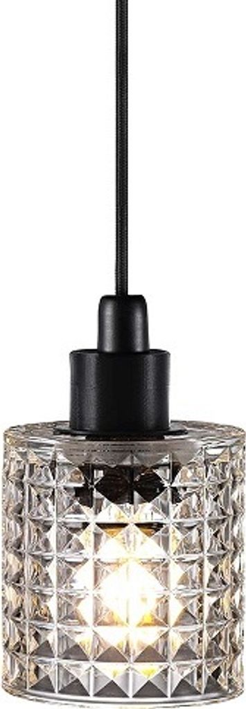 Hollywood Hängelampe Pendellampe Ø 10 cm Klar / Schwarz Produktbild 6