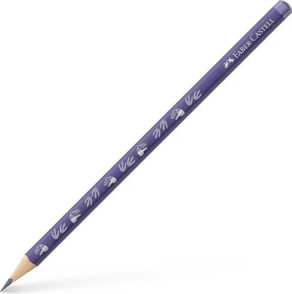 Crayon triangulaire HB pour apprendre à écrire avec dinosaures bleu