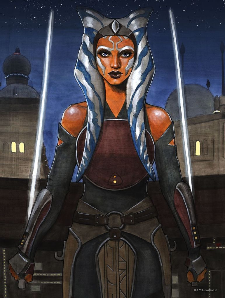 Disney Poster Star Wars Ahsoka Braun und Blau - 612861 - 30 cm x 40 cm
