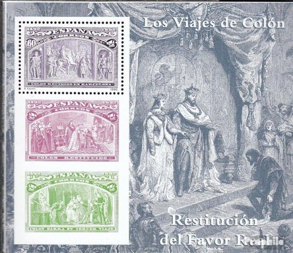 Briefmarken Spanien 1992 Mi Block48 (kompl.Ausg.) postfrisch Amerika