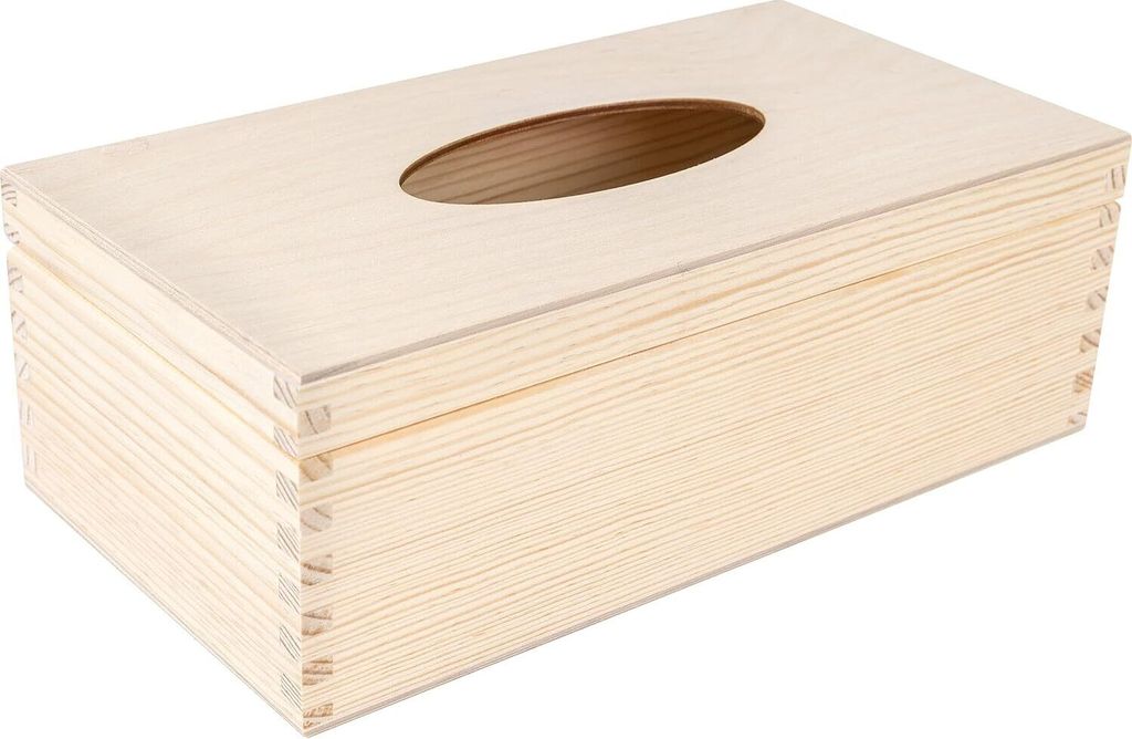 Creative Deco Kosmetiktücherbox Holz Taschentuchbox | 25,5 Produktbild 