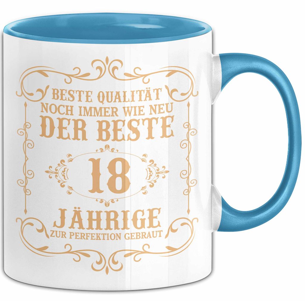 18er Geburtstag Geschenk Männer Vater Mann Noch Immer Der Beste 18-Jährige Zur Perfektion Gebraut Opa (Blau)