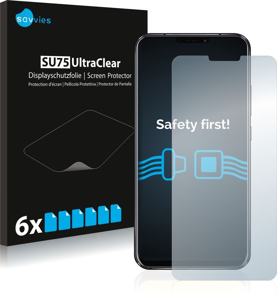 6x Für ASUS ZenFone 5 ZE620KL Schutzfolie Savvies Displayschutz Display Schutz Folie Klar Transparent