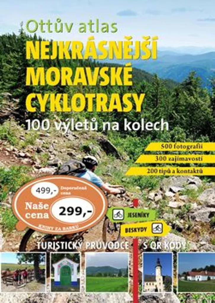 Ottův Atlas : Guide Cyclotourisme Moravie avec 100 Itinéraires à Vélo